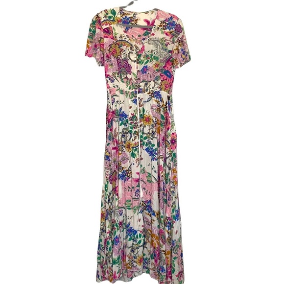 SheIn Women's White & Pink Floral Print Button Front Maxi Dress Rayon size XXL - Picture 1 of 10